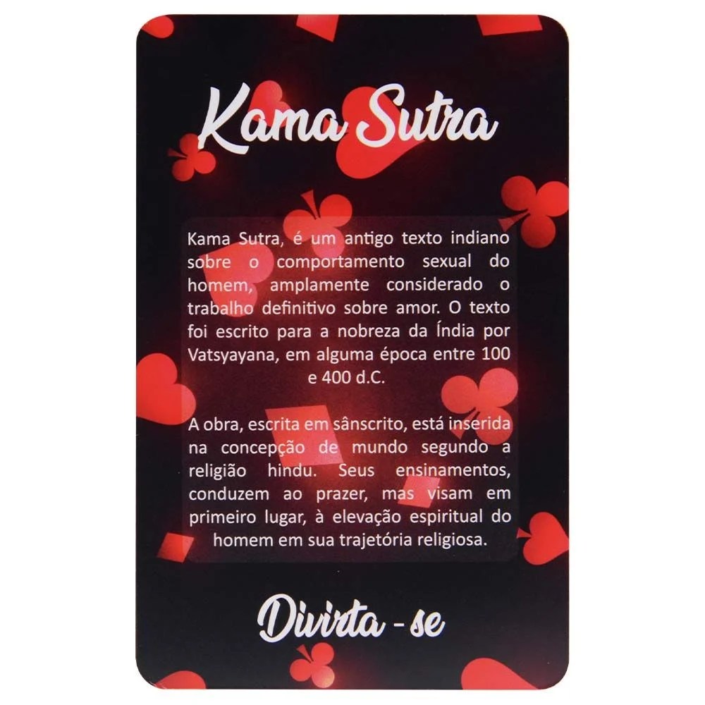 Baralho Kama Sutra Super Erótico 52 Cartas Copag