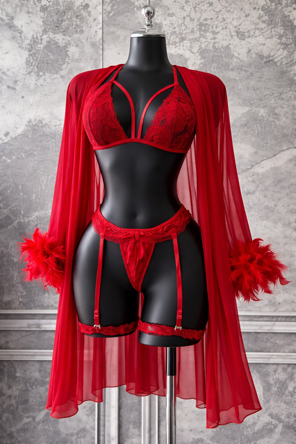 Conjunto Lingerie Vermelha