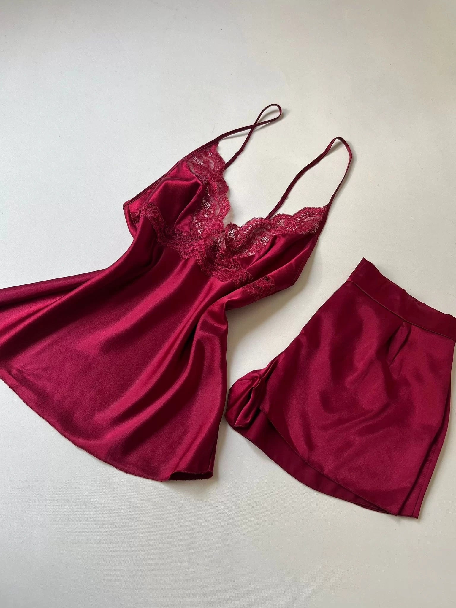 Conjunto Cetim de Renda 6 Peças