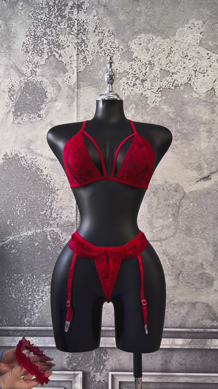 Conjunto Lingerie Vermelha